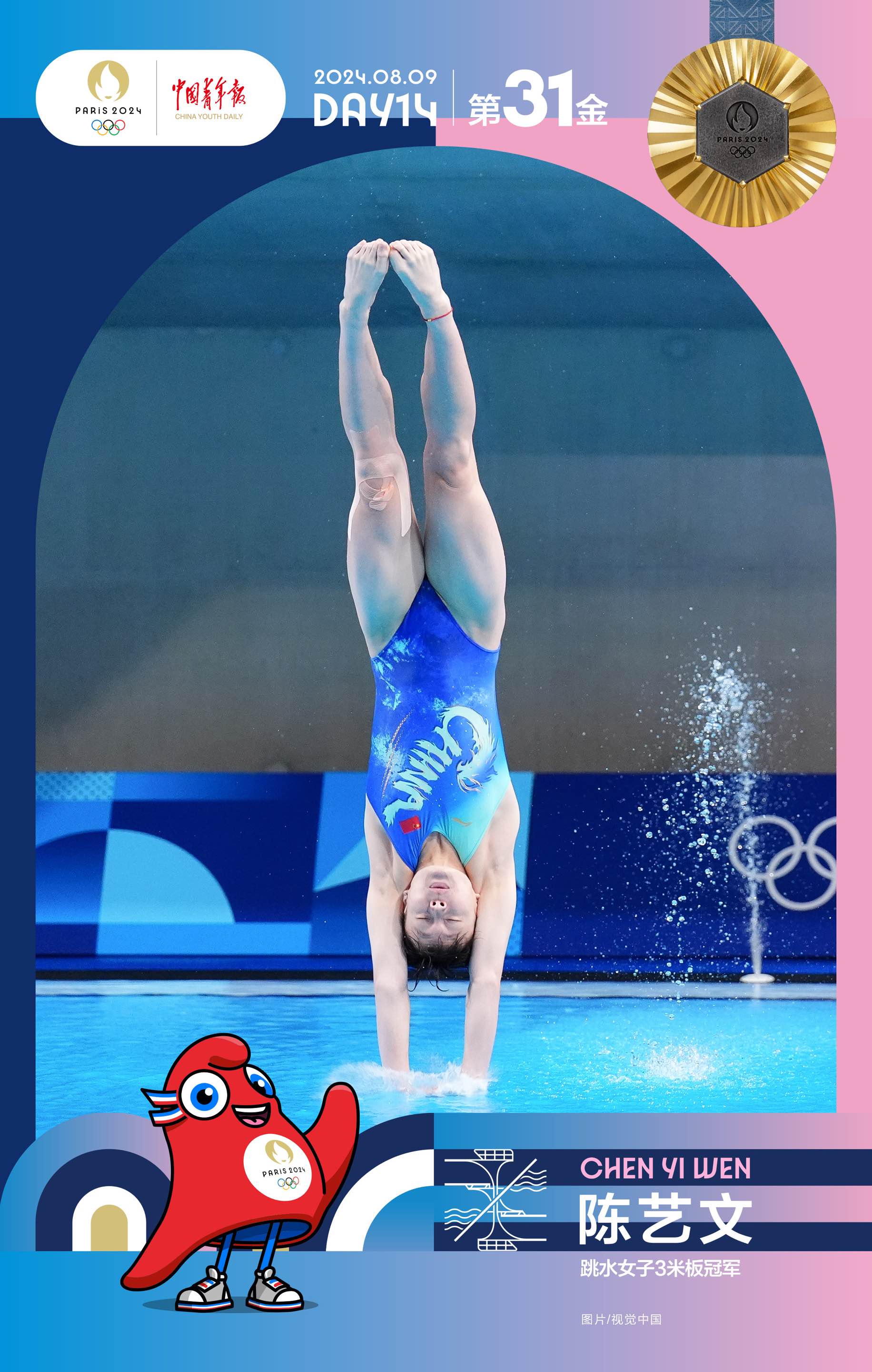 跳水混合三米板颁奖典礼精彩的简单介绍